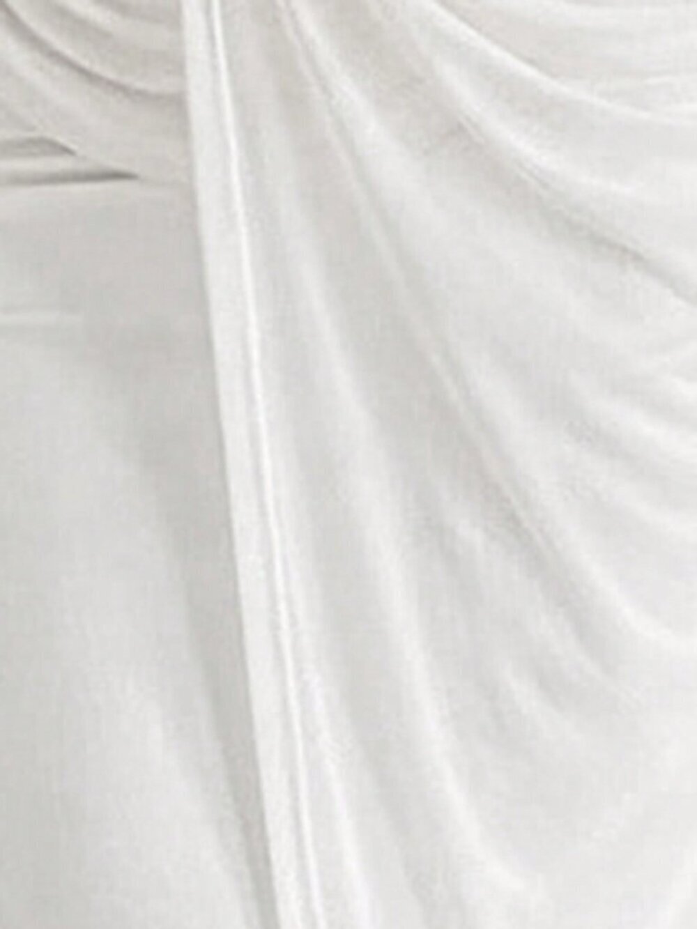 White Elegant Women's Plunging Neckline Sleeveless Mesh Knit Maxi Dress - Picture 7 of 7